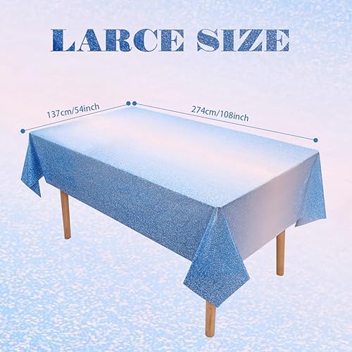 Miniatura 9 de Kesfey Paquete de 3 manteles verticales a rayas en blanco y negro de 54 x 108 pulgadas, manteles desechables de plástico a rayas, impermeables, para