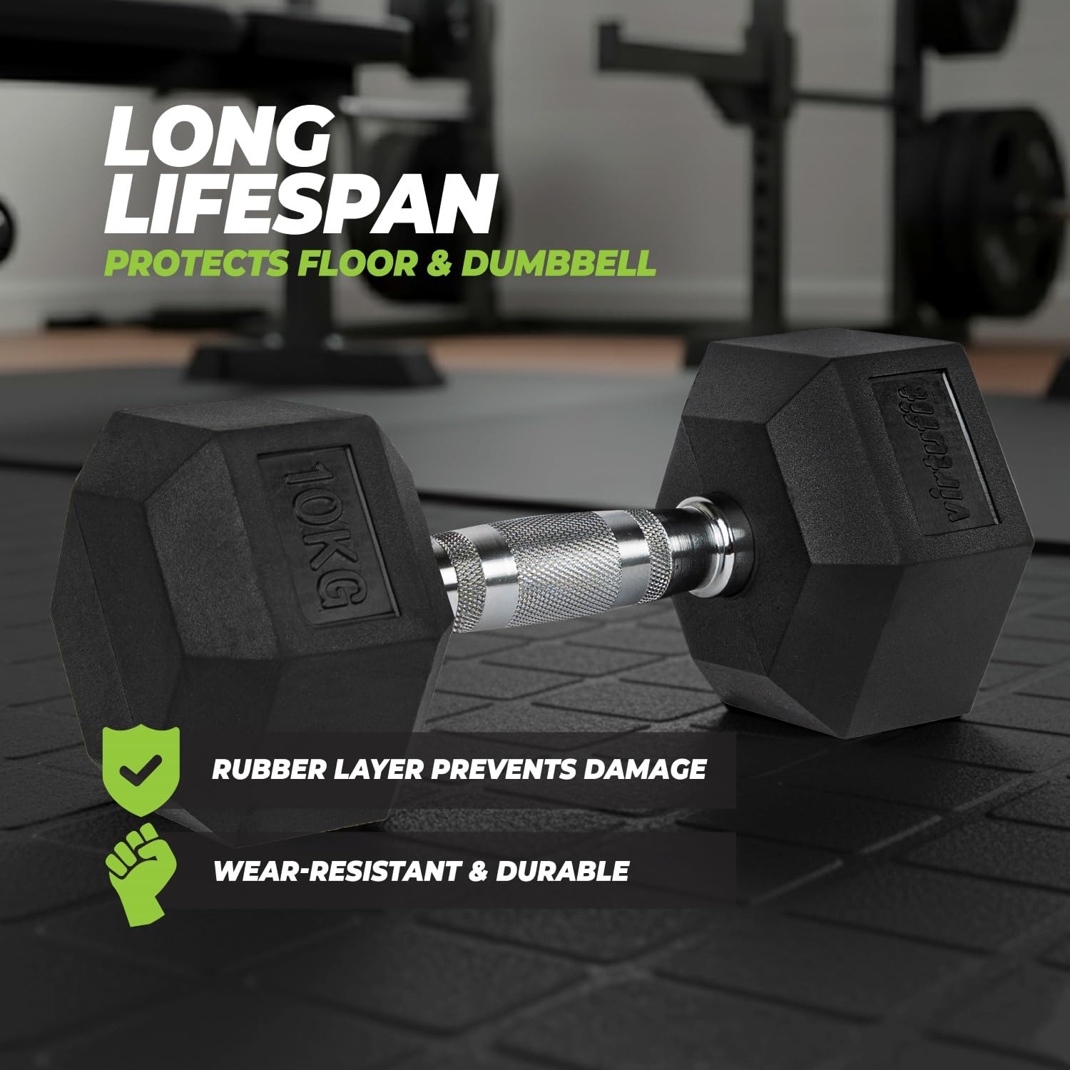VirtuFit Hexa Dumbbell - Juego de mancuernas cortas (2 x 15 kg)