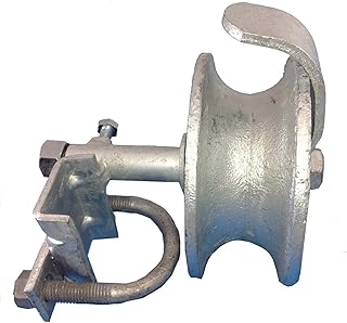 Rolling Gate Track Wheel for Sliding Chain Link Fence Heavy Duty Cast Iron Wheel with Galvinized coating, Rear Roller Guide with Hardware