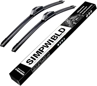 SIMPWIBLD Wiper Blades,Premium All-Seasons Durable Stable And Quiet OEM Quality J hook Front Windshield Wipers 24"+18" (Set of 2)