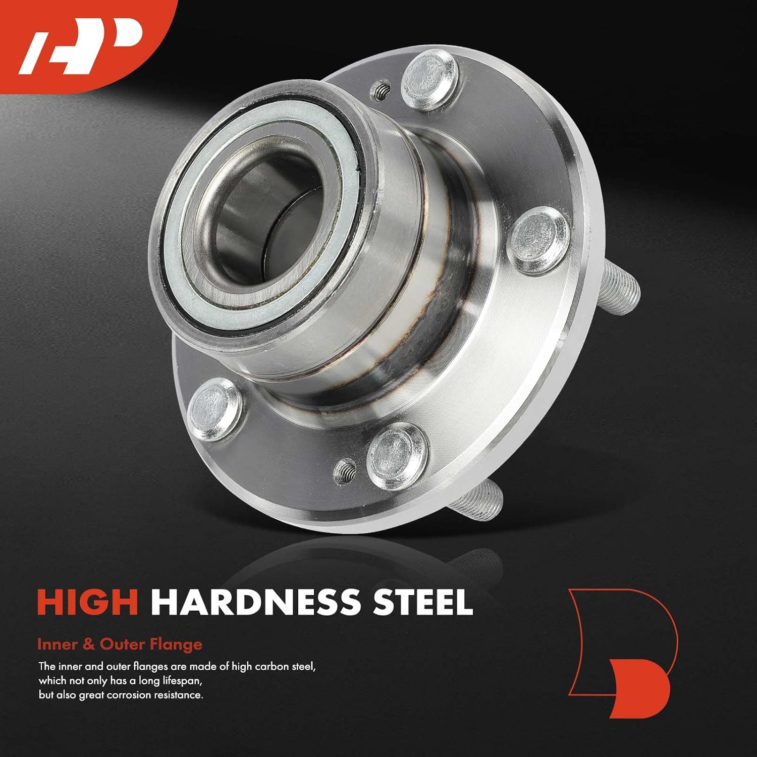 A-Premium Rear Wheel Bearing and Hub Assembly with 5-Lug Compatible with Dodge Stealth 1991-1996 & Mitsubishi 3000GT 1991-1999, FWD