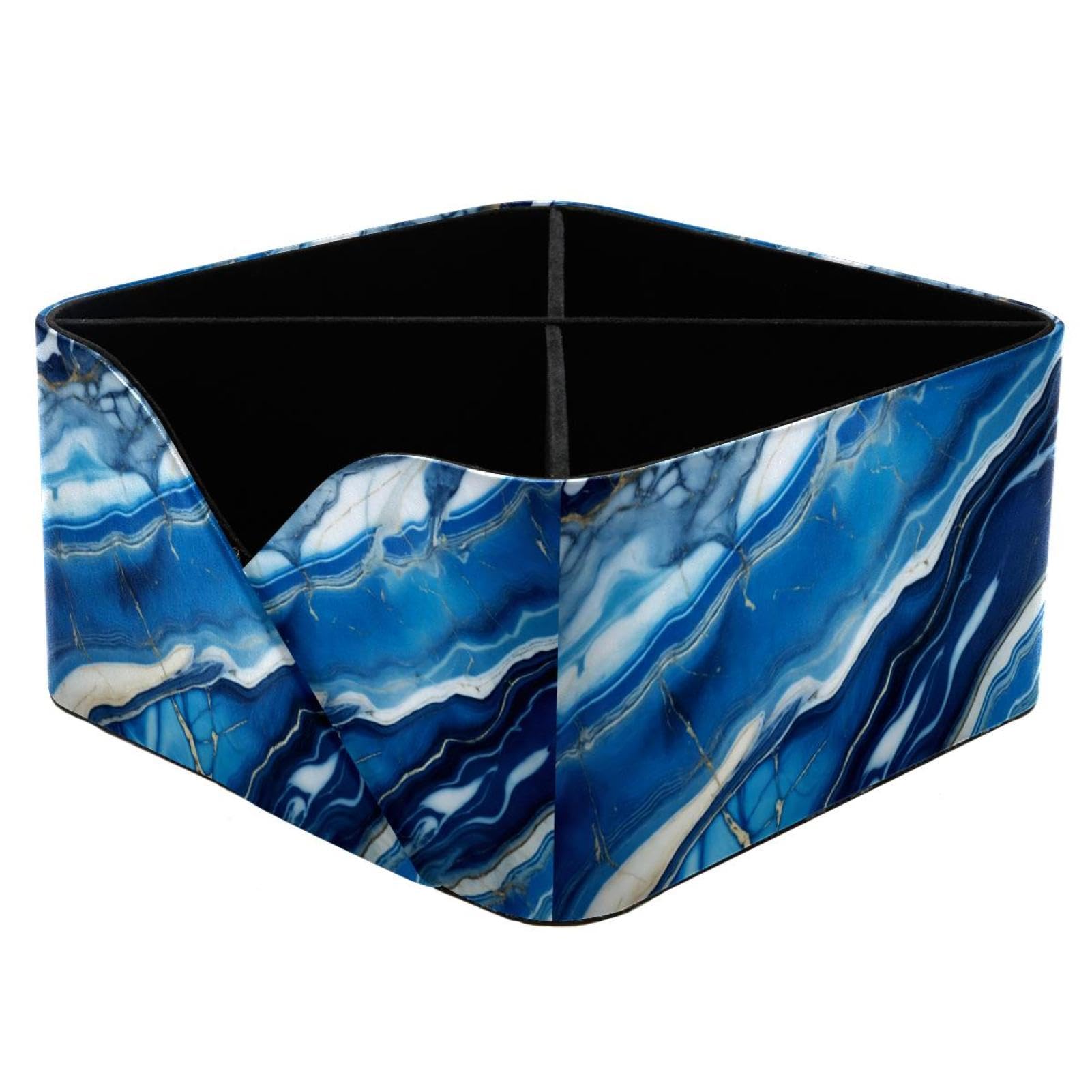 Organiseur pour les essentiels du quotidien boîte de rangement marbre bleu fonctionnelle
