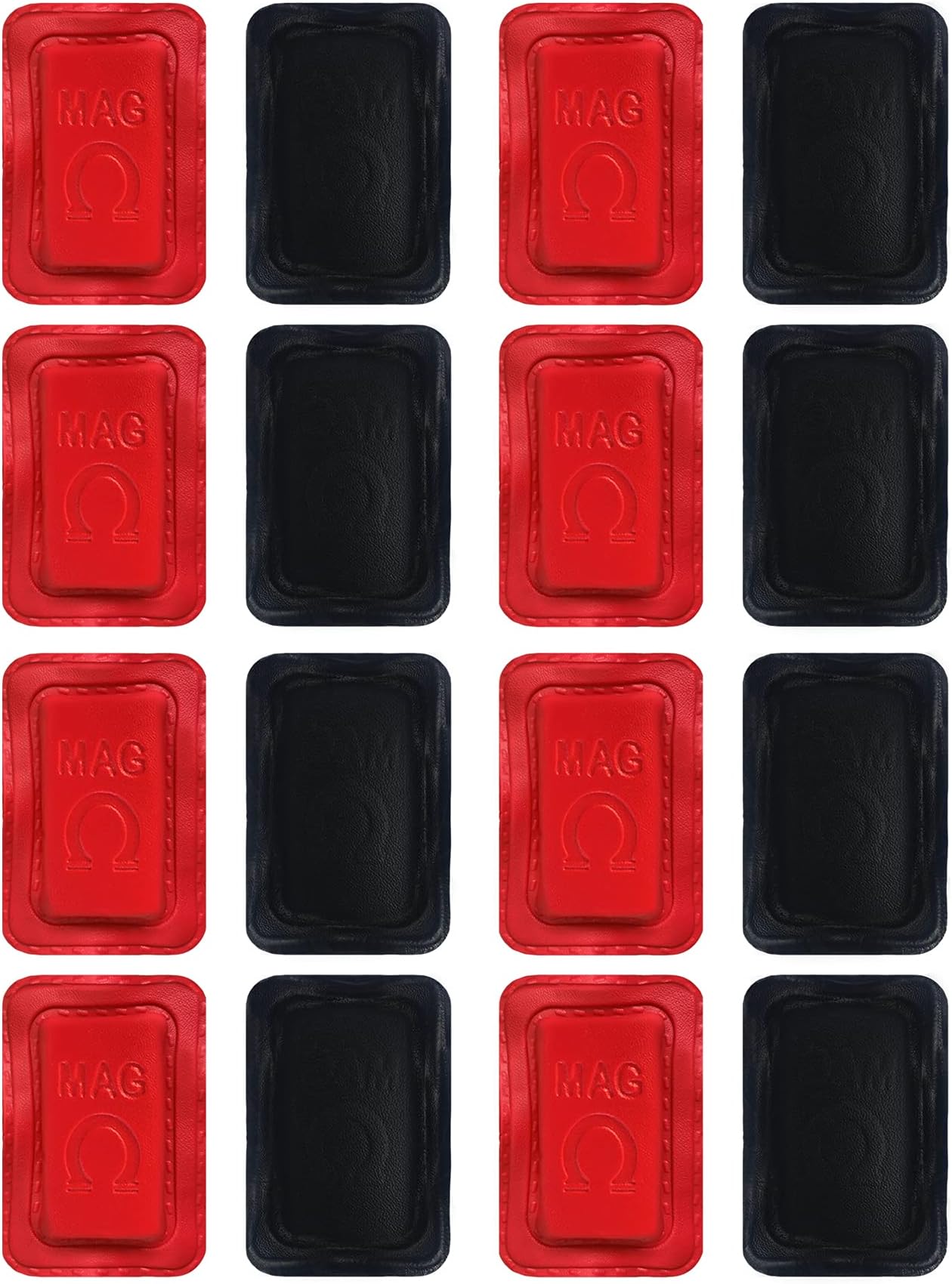 MAGยฎ 16-Pack Ferrite Magnets for Biomagnetic Therapy โ 3500 Gauss Rectangular 44ร22ร11โฏmm โ Dr. Goiz Method โ Vinyl-Coated Positive/Negative Polarity