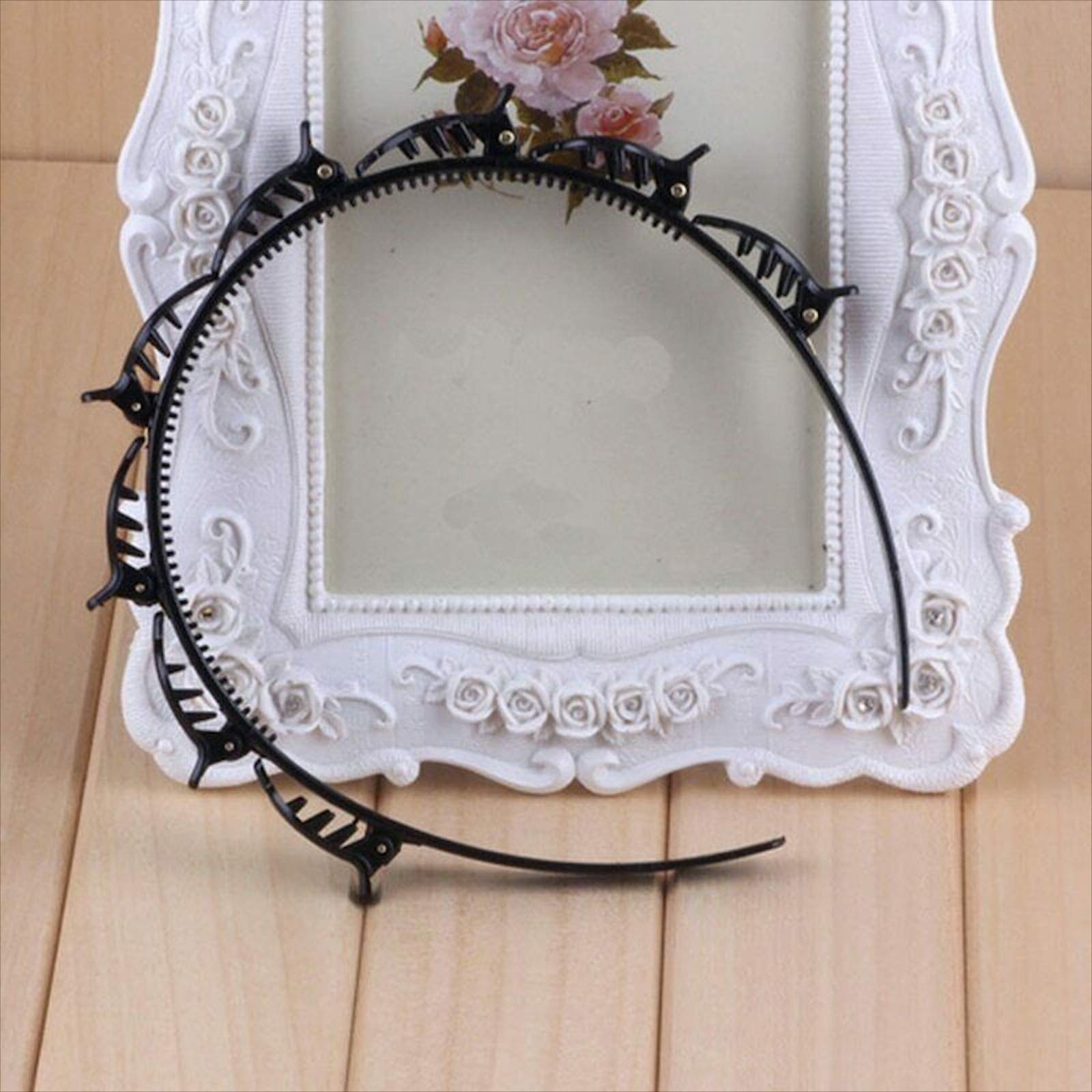 Forcina per acconciatura a doppia frangia, Forcina per acconciatura alla moda Magic, Accessori per capelli con strumento per treccia con fascia dentata (Marrone