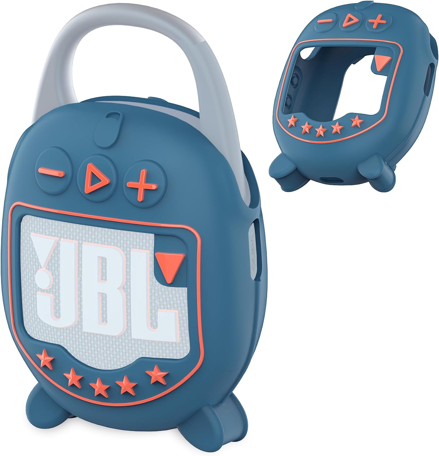 JCHPINE Silicone Cover Case for JBL Clip 5 Ultra Portable Bluetooth Speaker, Protective Skin Accessories for JBL Clip 5 Pro Sound Bluetooth Speaker Stand Up (Only Case) (Blue)