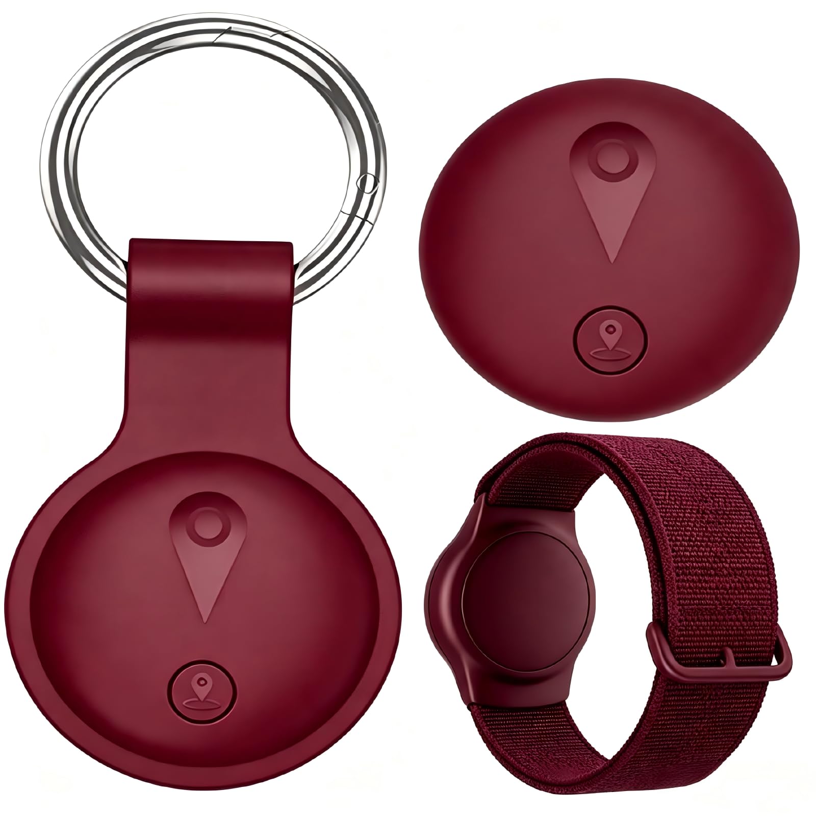 GPS Tracker per bambini, dispositivo di localizzazione GPS in tempo reale per bambini, rosso