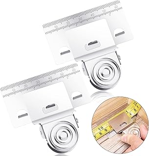 Cobee Double Scale Measuring Tape Clip, 2 Pack 304 Stainless Steel Corner Clamp Holder Precision Measuring Tool, Tape Accurately Position Measure Fixing Clip Fixed Point Measurement Marking Tool