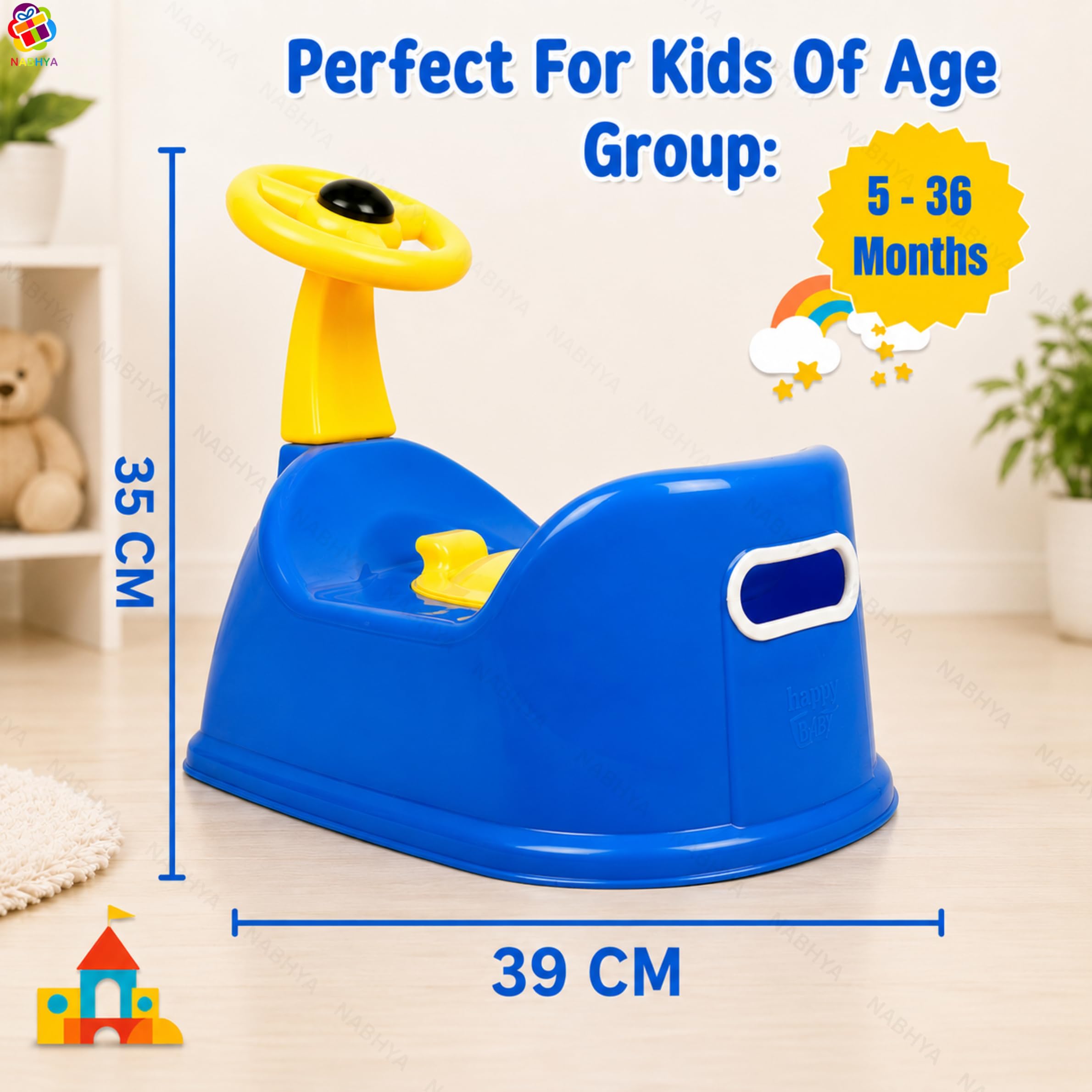 Zerya Ferrari Baby Potty Training Seat- Chair for Kids- Infant Potty Toilet Chair with Removable Tray & Closing Lid (Yellow) (Green) 3