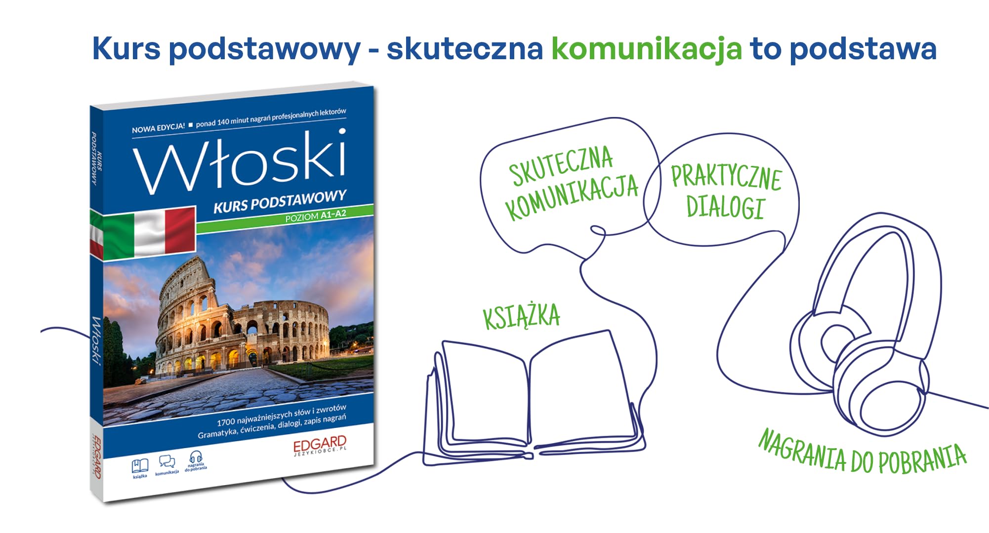 WŁOSKI. KURS PODSTAWOWY A1-A2