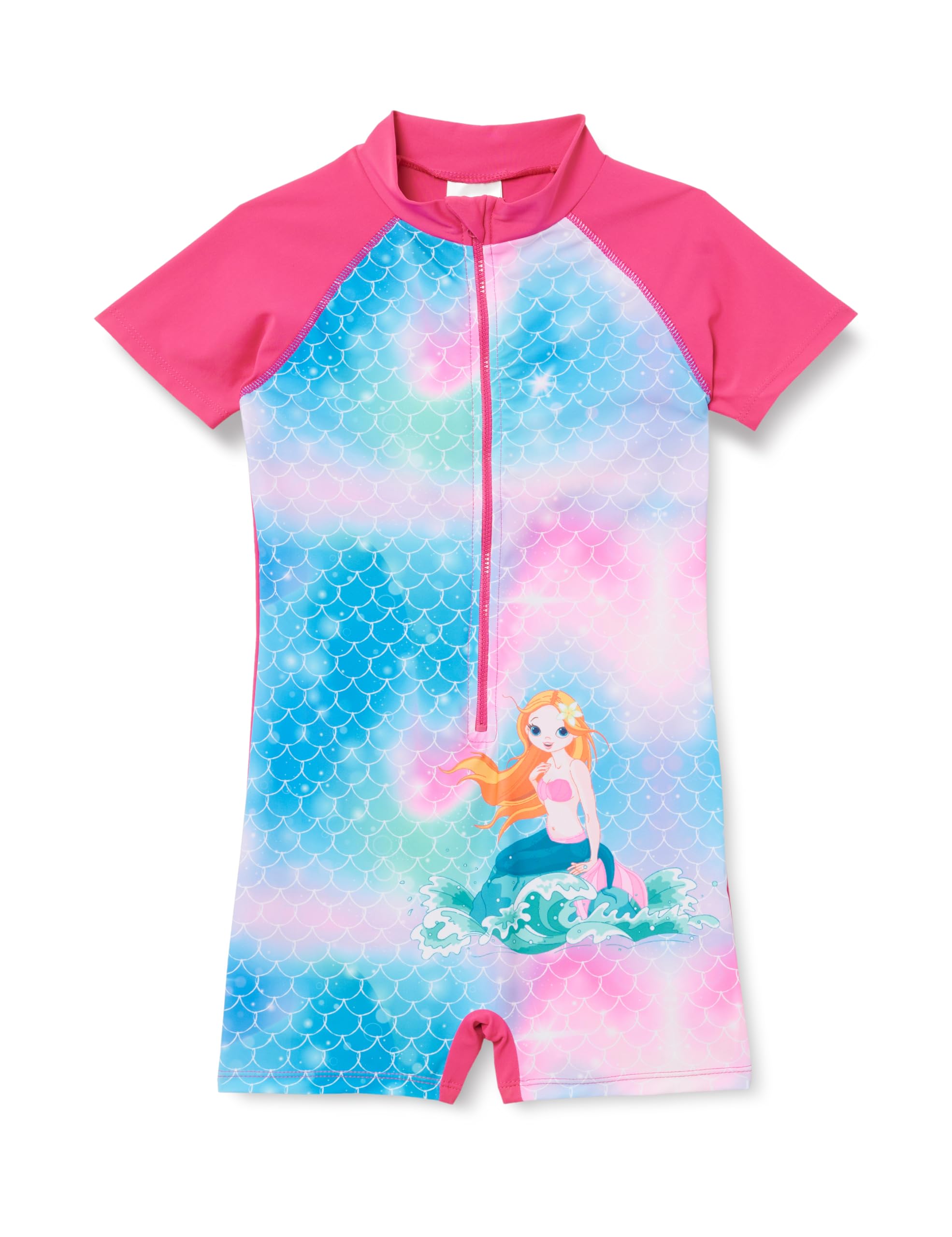Playshoes Jednoczęściowy kostium kąpielowy dla dzieci, ochrona przed promieniowaniem UV, strój kąpielowy, Syrena, 86-92