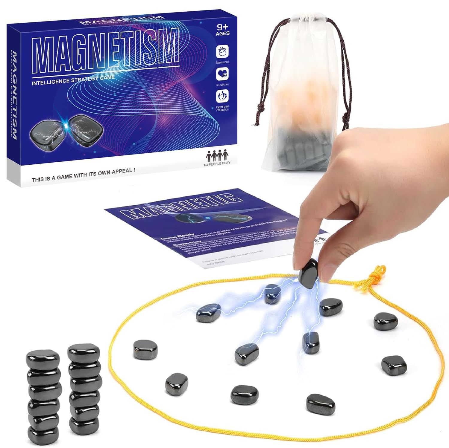 HOKYYCC Magnetspiel, Tragbar Magnetisches Schachspiel, Camping-Spiele, Magnet Schach Tischspiele, Geeignet für Familienfeiern, Geburtstagsparty-Spiel