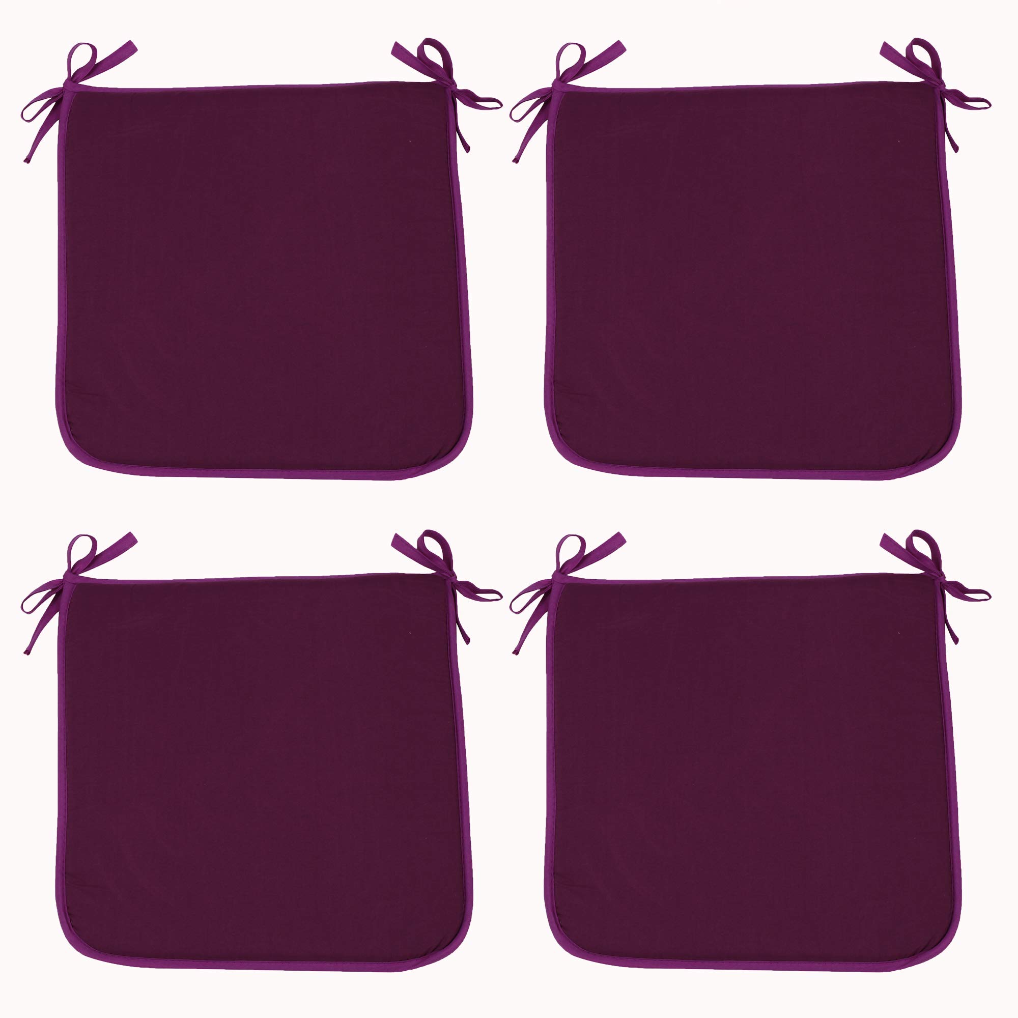 Coussins de chaise fixes violets 40x40cm pour adoucir vos moments dehors