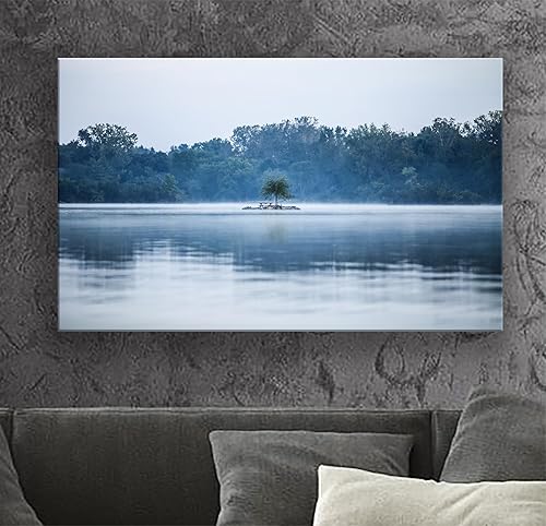 Miniatura 2 de BoxColors 1 Panel of 20x30 inches Canvas Prints Wall Art Pictures Framed forest landscape nature reflection river scenic trees valley water tropical