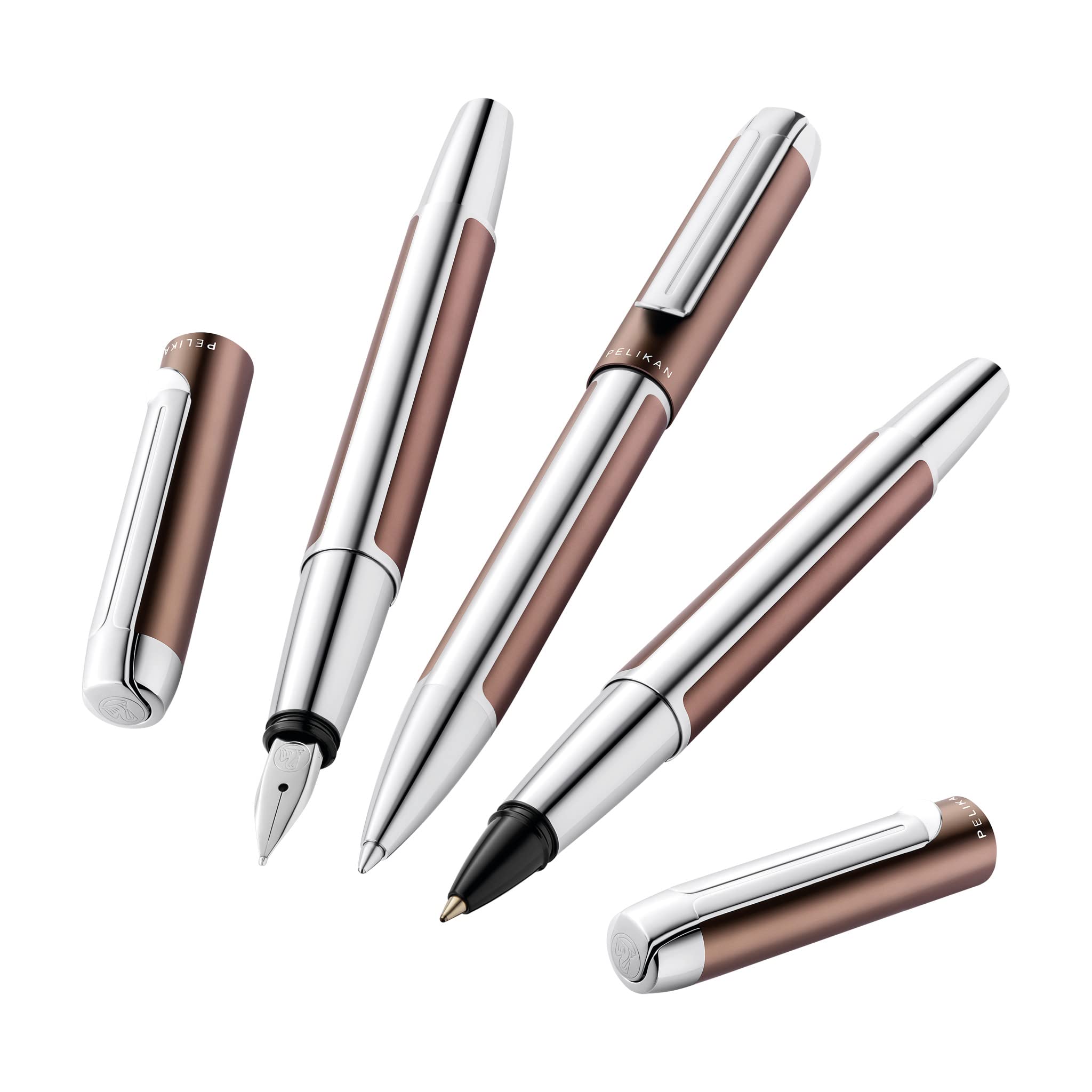 Pelikan Kugelschreiber Pura K40, Mokka, hochwertiger Drehkugelschreiber im Geschenk-Etui, 822817