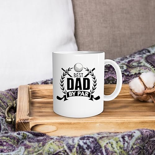 Miniatura 4 de uinwk Taza de café Best Dad By Par, regalo de taza de golfista, Día del Padre, Navidad, regalos de cumpleaños para golfista, padre, papá, abuelo,