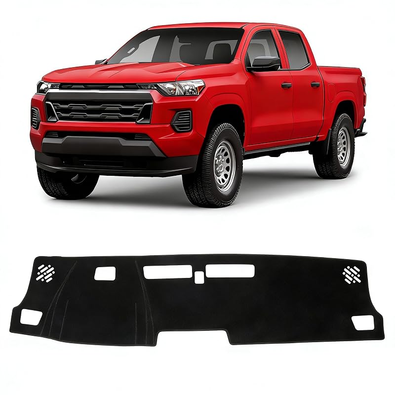Capa para Painel KUST em Poliéster com Base Antiderrapante para Chevrolet Colorado e GMC Canyon 2023 a 2026, Preta