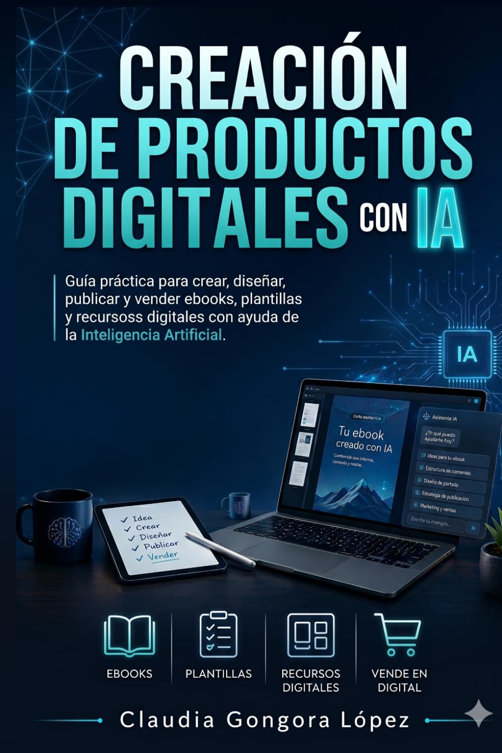 Creación de Productos Digitales con IA: Guía práctica para crear ebooks, plantillas, checklists y recursos digitales listos para vender