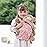 GAGAKU Baby Doll Carrier, Doll Carrier for Little Girls, Toy Baby Carrier for Dolls Kids, Baby Doll Carrier for Toddlers, Reborn Baby Doll Accessories - Pink - Anemone Flowers