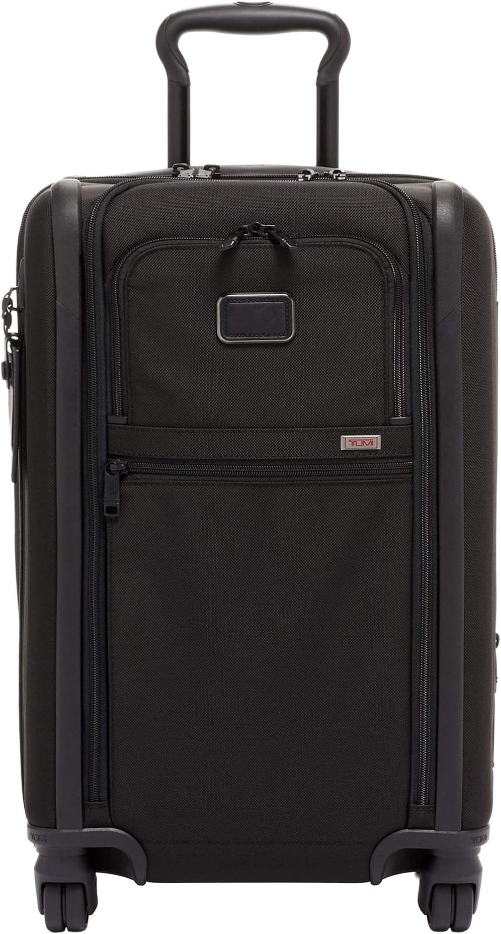Alpha International Expandable 4 Wheeled Carry-On - Rolling Carry On Suitcase for Domestic & International Travel - Black