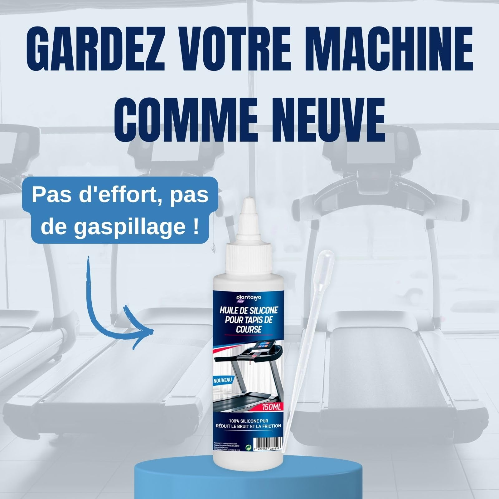 Lubrifiant D'entretien Pour Tapis En Silicone, 3 Pièces, Huile De Silicone Pour Tapis De Course Et Salle~p139359116