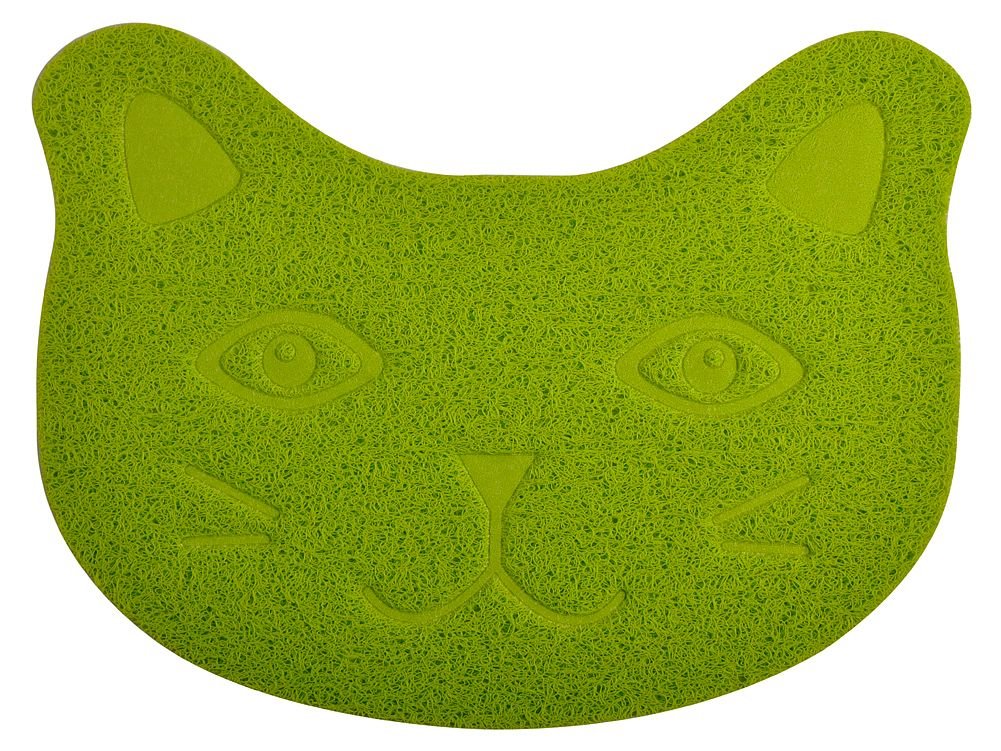 DM Tapis de litière pour petit chat, 40 x 30 cm, 4 couleurs disponibles (vert citron)