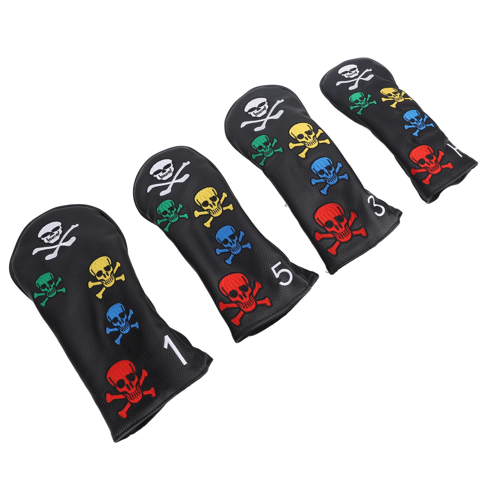 Golf-Schlägerkopfhülle, 4 Stück, Totenkopf-Skelett, Golfschläger-Schlägerhauben, Golf-Putter-Abdeckung, Schutz Für Hölzer, Eisen, Stangen