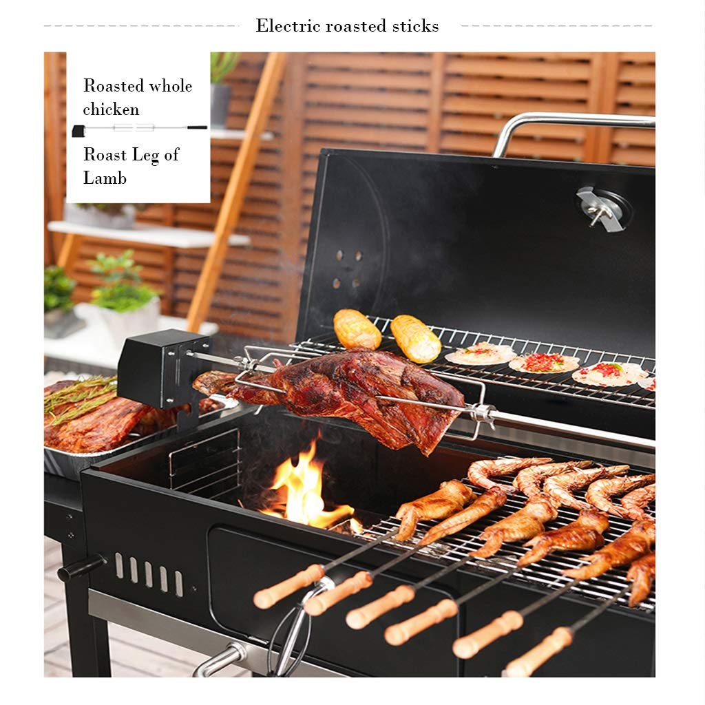 『特別価格』ポータブルチャコールBBQグリル 移動車輪&温度計付き （送料込み） Amazon | チャコールグリル アウトドア バーベキューコンロ 多