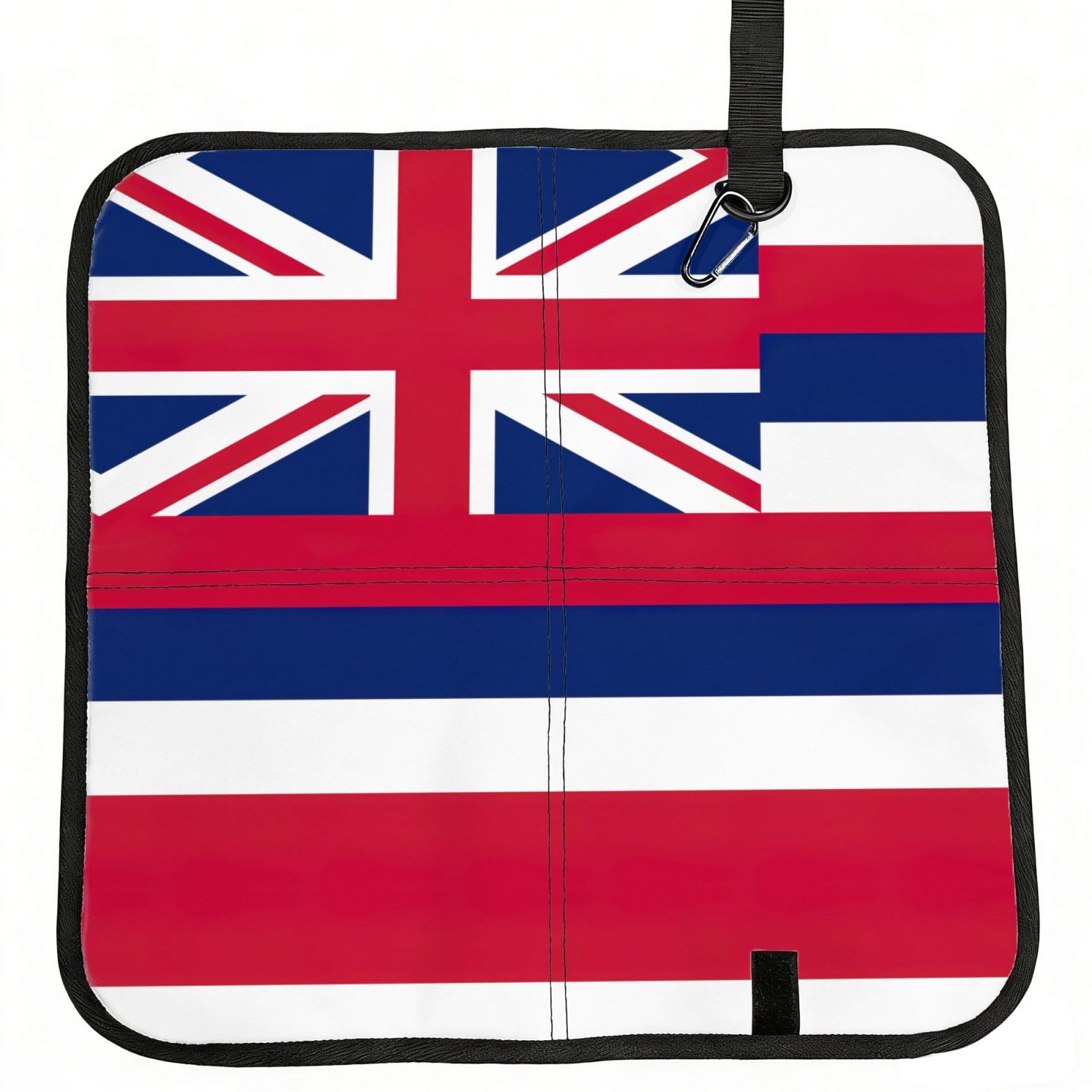 UVBDF Hawaii Flag Print Outdoor Sitting Cushion Folding Seat Pad Compact Portable Picnic Bench Cushion Mat