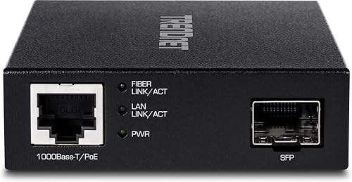Miniatura 6 de TRENDnet Convertidor de medios de fibra Gigabit Poe Pd SFP, convertidor de medios de fibra Poe Powered 1001000Base-T a SFP, diseño compacto,