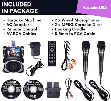 Karaoke USA GF844 Bluetooth Karaoke Machine