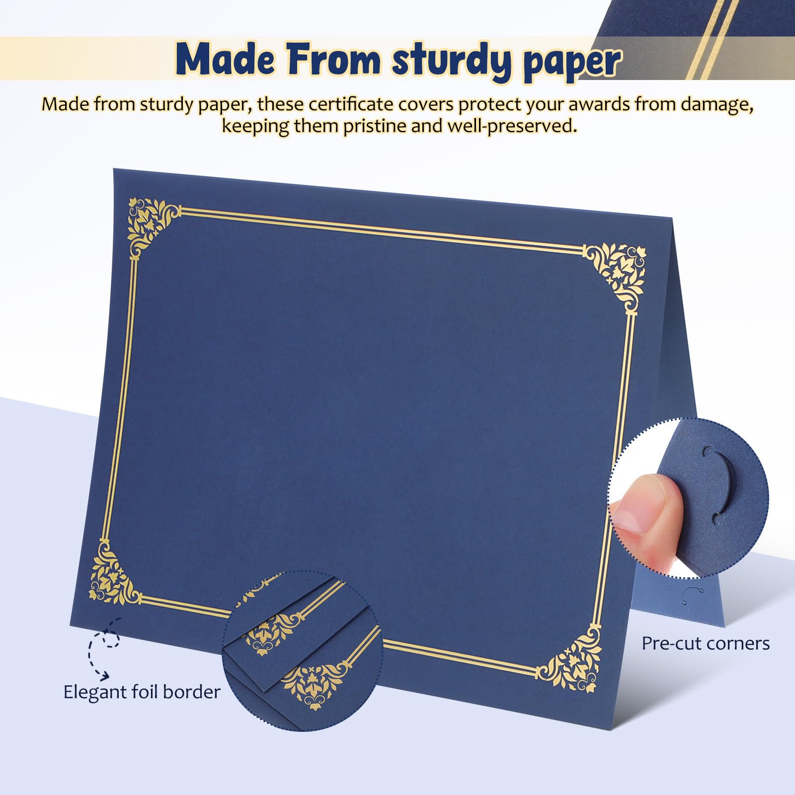 Copertina del Diploma 30 Pezzi Carta Bordo Oro per Certificati