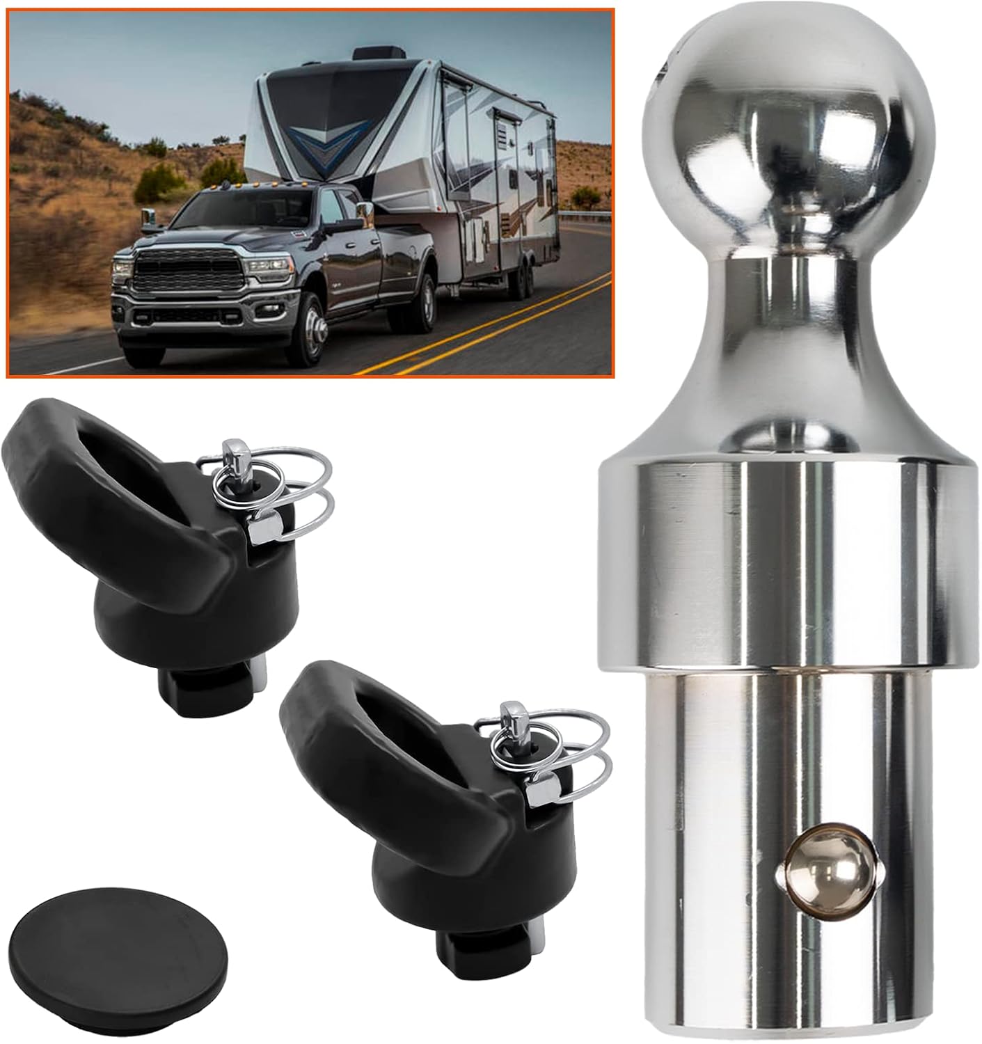 Boeeda Puck System Gooseneck Hitch Kit, 30K, 25/16In Gooseneck Ball kit Compatible