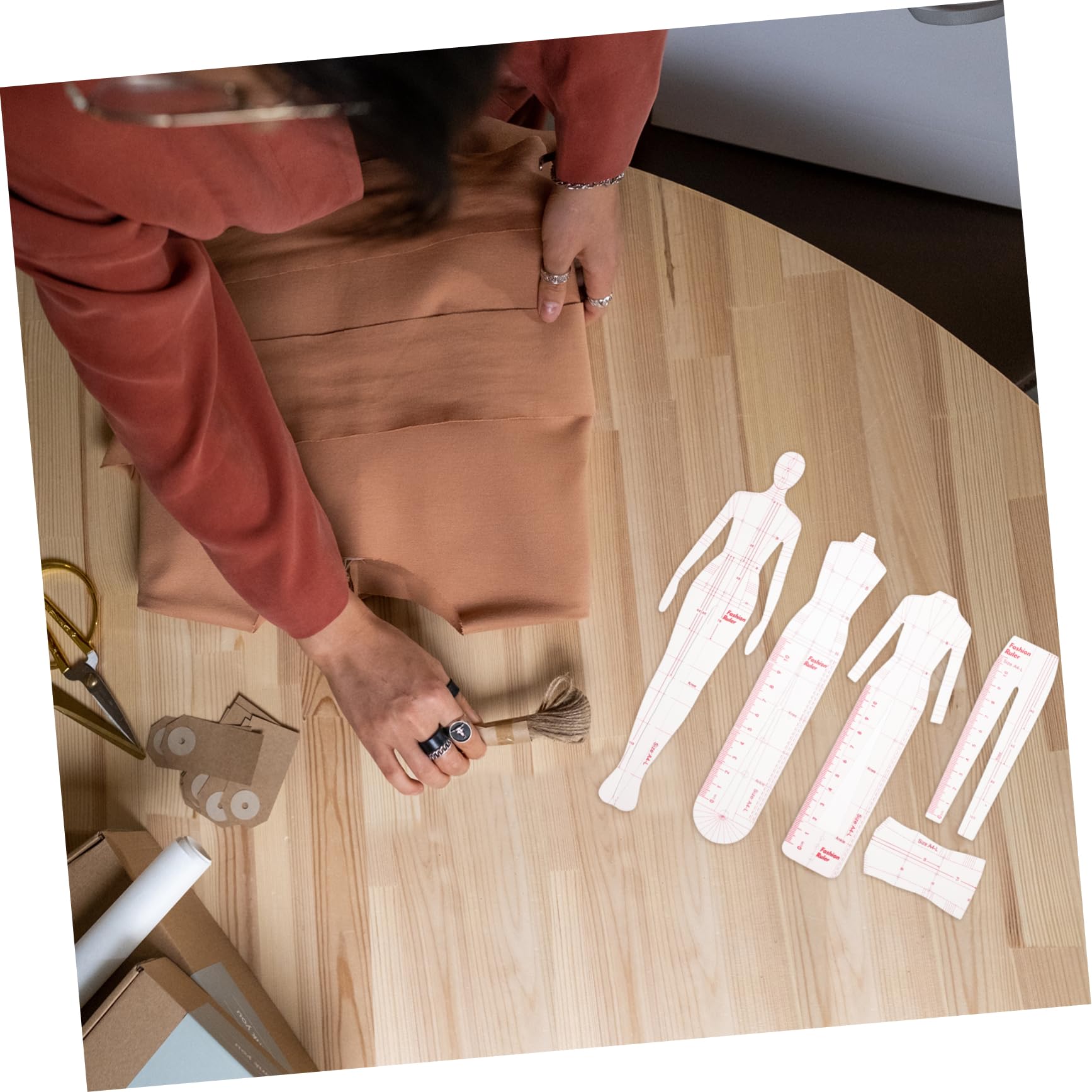 TEHAUX 2juegos Plantilla De Regla De Dibujo De Moda Para Mujeres Conjunto De Rulers De Costura y Medición Para Diseño De Ropa Herramienta Práctica Para Principiantes y Modistas