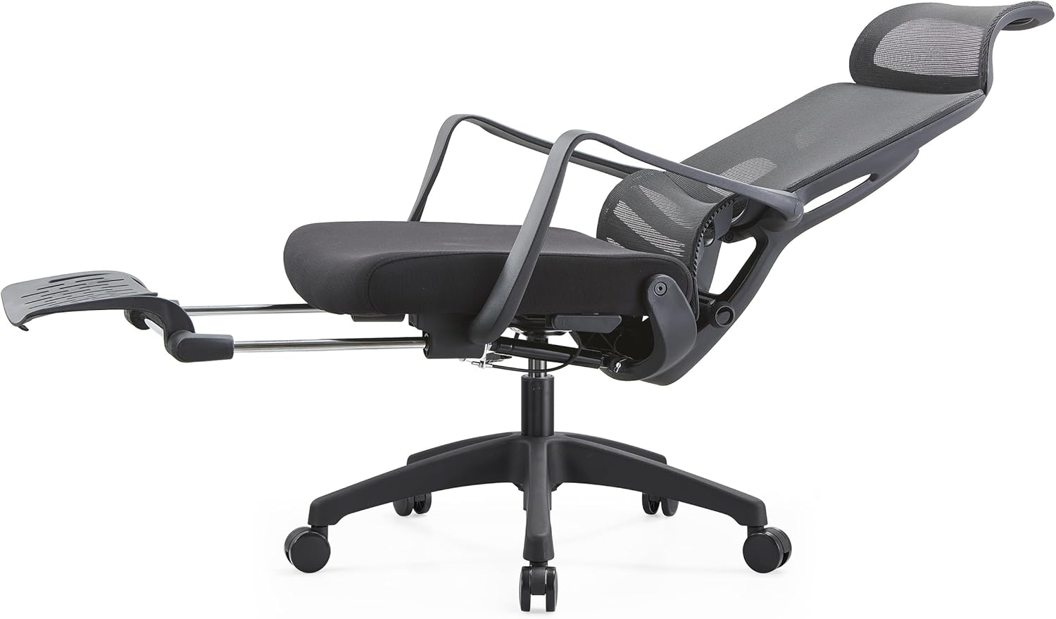 Ergonomic office chair, Retractable Footrest and Adjustable back