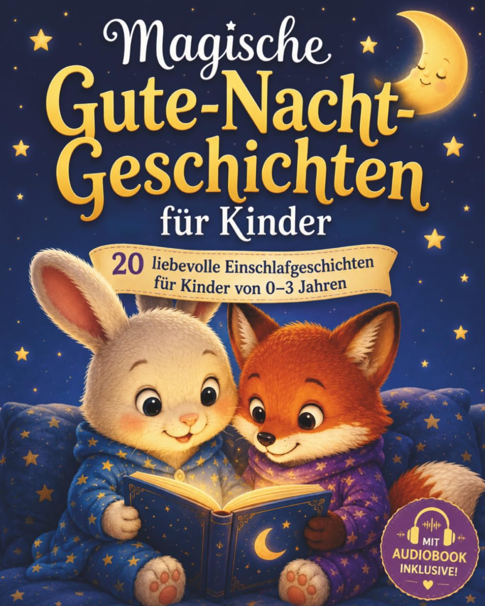 Magische Gute-Nacht-Geschichten für Kinder (0–3 Jahre): Kurze Einschlafgeschichten mit Träumen, Sternen, Mond und zauberhaften Figuren – Illustrierte Geschichten zum Einschlafen für ruhige Abende