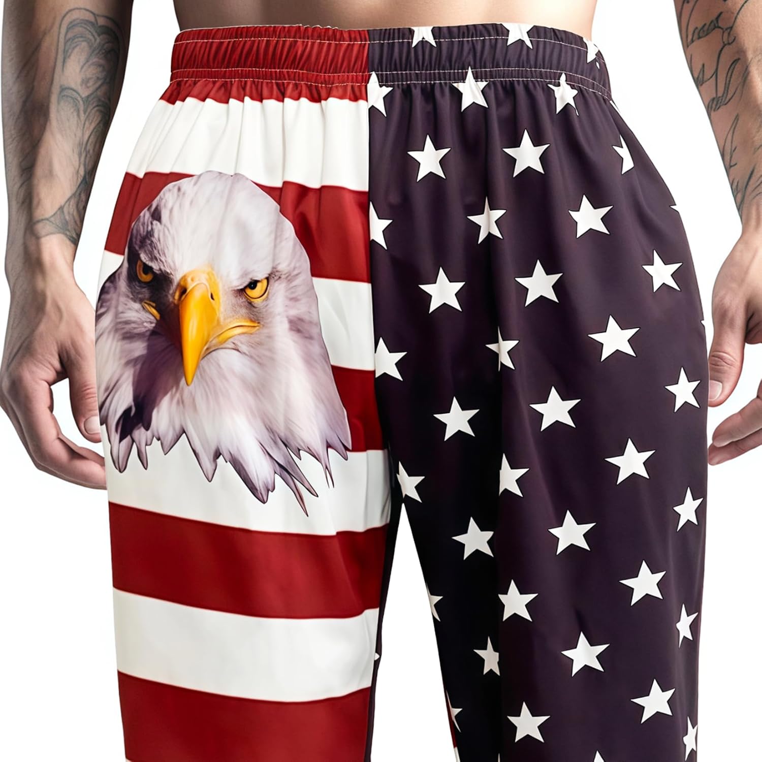American Flag Pants Men Women Joggers Pants Sports Men's 4th of July American Flag Long Pants with Pockets - Image 2