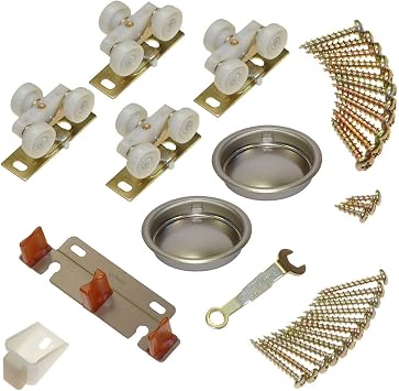 Johnson Hardware 134F Sliding Bypass Door Hardware 72" 2 Door System
