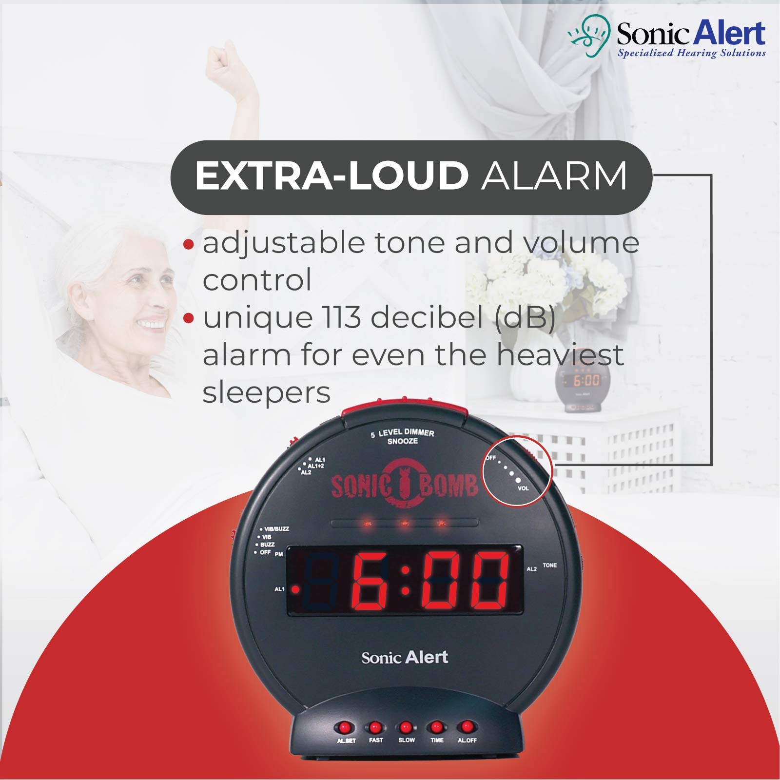 Sonic Bomb Dual Alarm Clock with Bed Shaker, Turquiose Sonic Alert