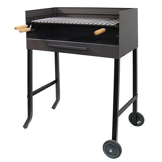 Imex El Zorro 71534 - Barbacoa Con Parrilla De Inox, 72 X 40 X 100 Cm, Color Negro