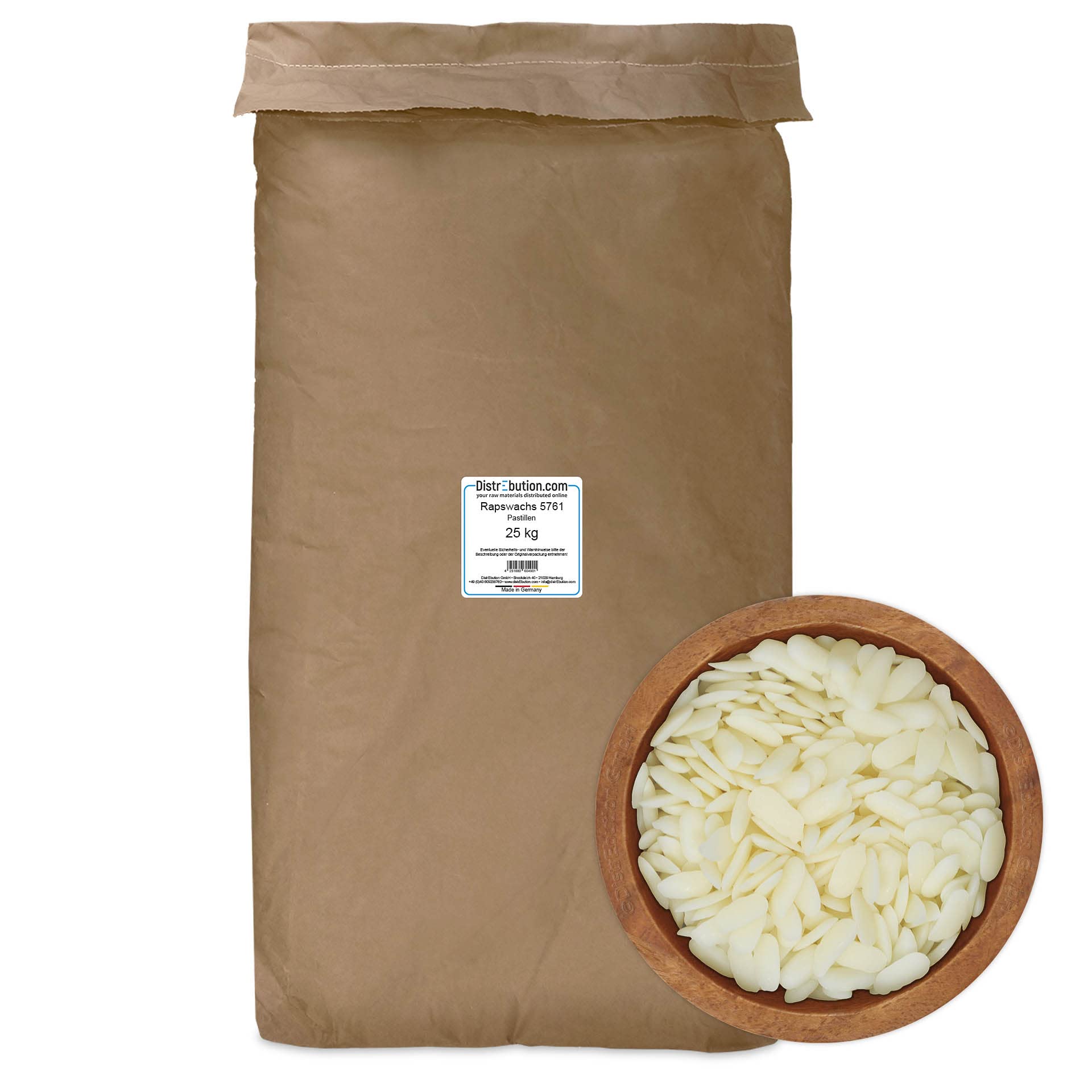 Rapswachs Pastillen 25kg Kerzenwachs 57-61°C Made in Germany