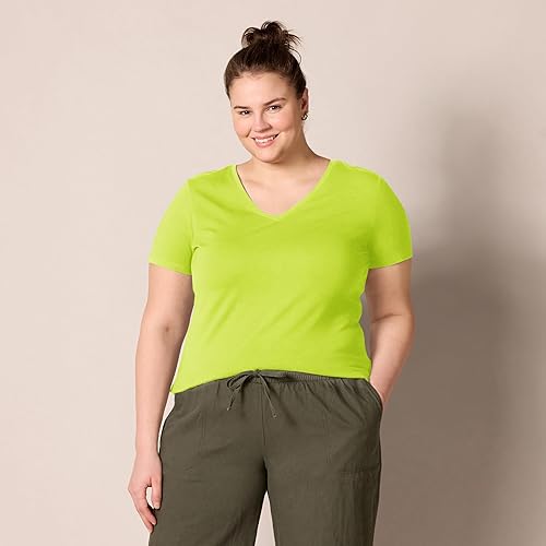 Vista 112 de Yaxa Essentials Women's Regular-Fit Short-Sleeve Crewneck T-Shirt