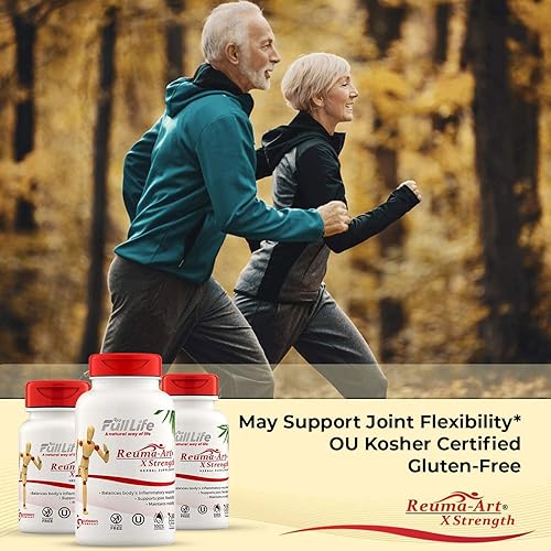 Miniatura 4 de Full Life Reuma-Art X Strength – 400 mg Herbal Supplements - Supports Joint Flexibility – 180 Veggie Capsules