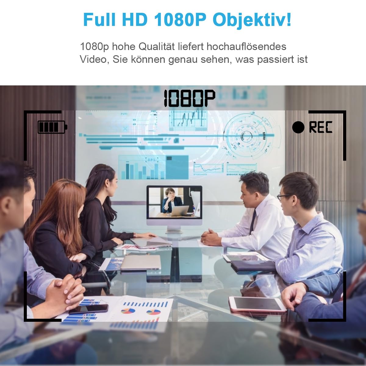 KAMREA HD1080P Mini Body Camera Videorecorder Überwachungskamera | Tragbare Bewegungserkennung Aufnahmeschleife Innen Aussen