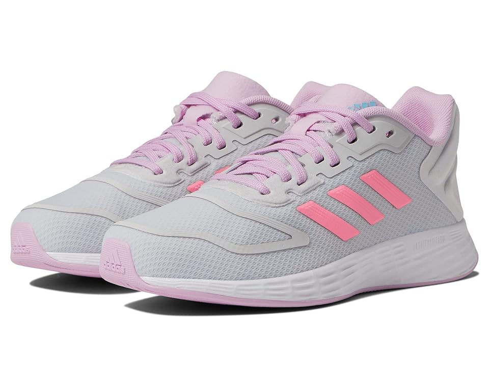 adidas Kids Duramo 10 Running Shoes (Little Kid/Big Kid) (Dash Grey/Beam Pink/Bliss Lilac) Kid's Shoes INTERNATIONAL SHIPPING