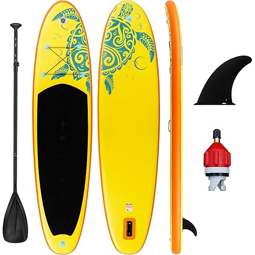 FunWater Inflatable Paddle Boards Stand Up Paddleboard Wide Stable with Premium SUP Paddle Board Accessories Non-Slip Deck Ultra-LIght ISUP for Adult & Youth