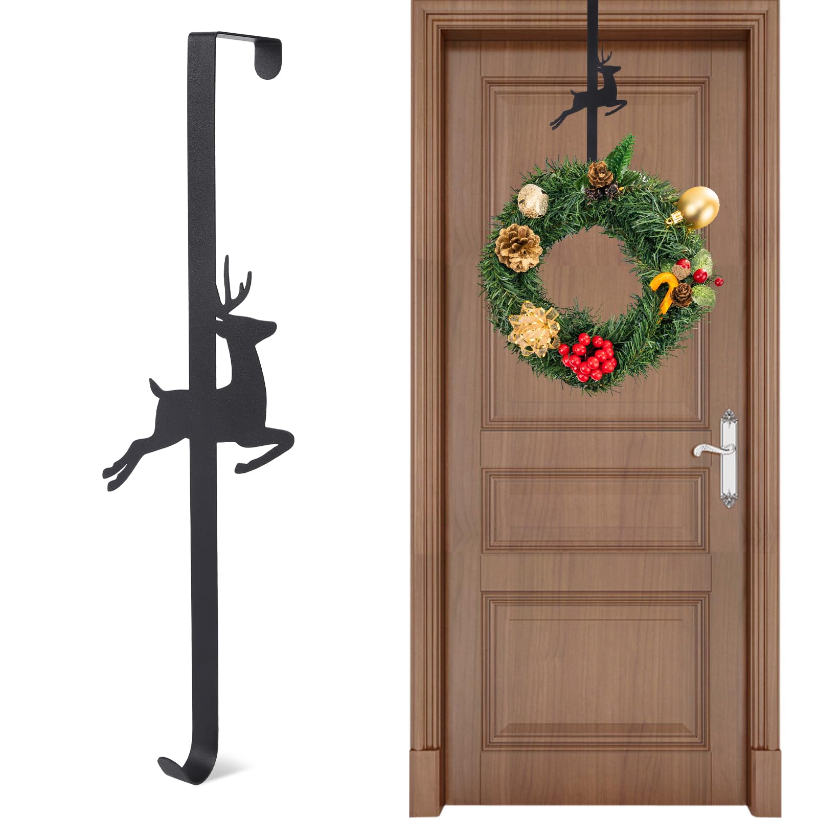 Ganci per ghirlande per porta d'ingresso, 35,6 cm, gancio per ghirlanda