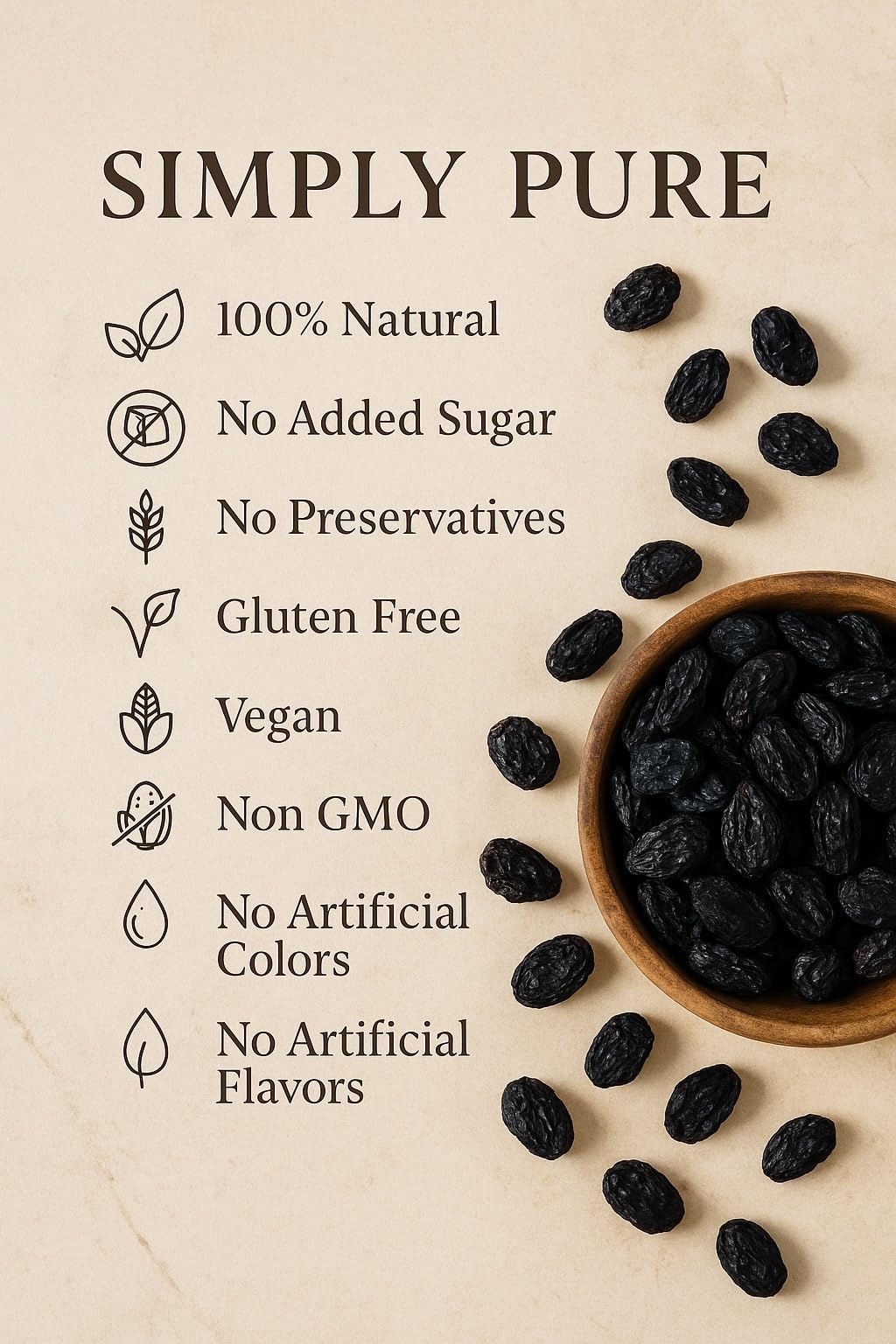 Ajji's Nuts Black Raisin 400gm Pouch | Kali Kishmish | Kismis | Dry Fruits | Grocery Items 1