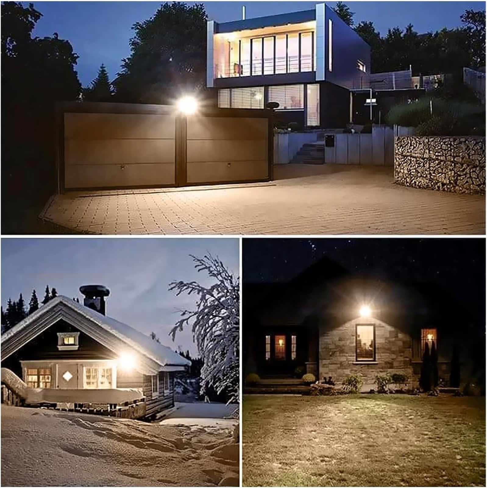 Lampy solarne zewnętrzne, Reflektor reflektorowy IP65 ścienny Oświetlenie zewnętrzne do patio, ogrodu