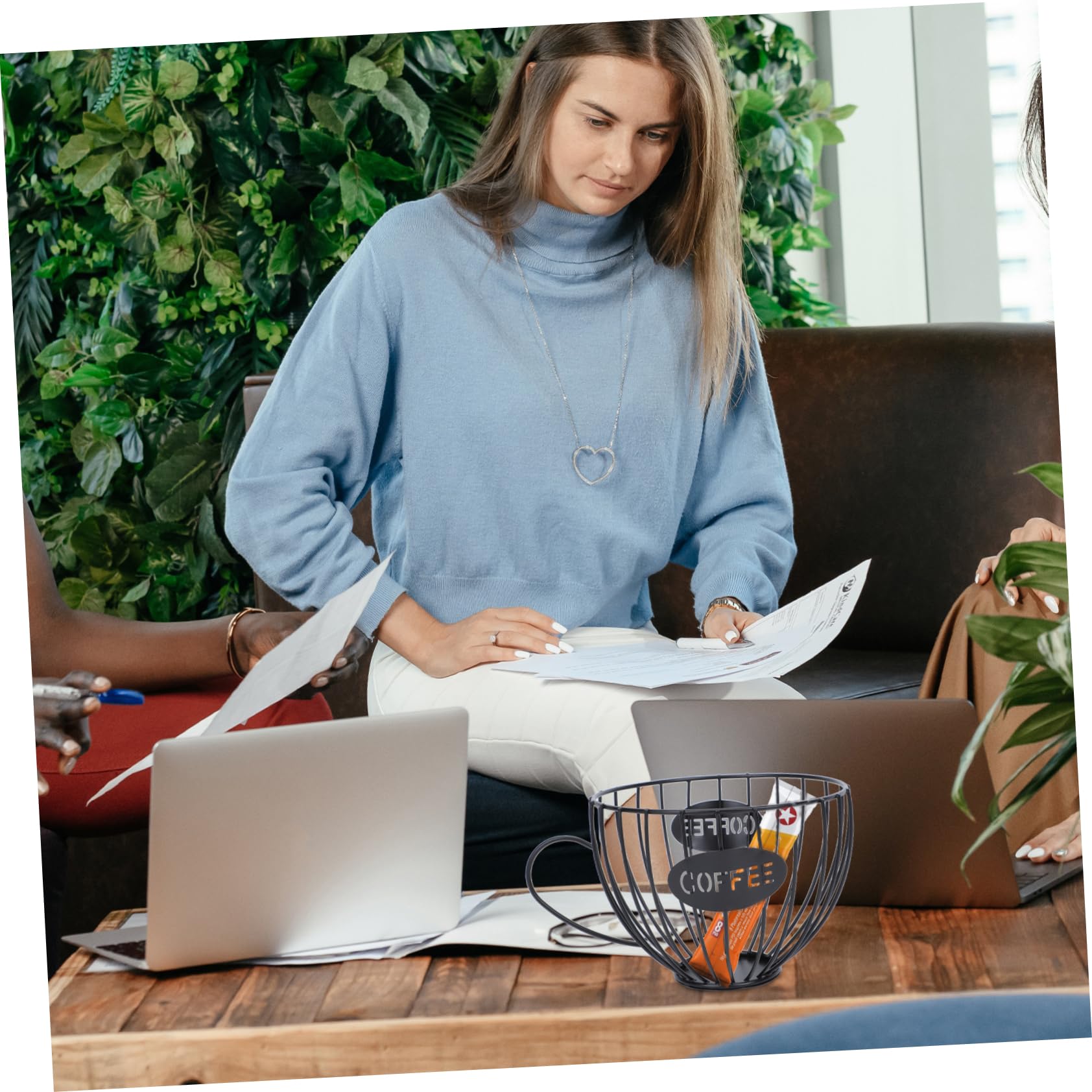 SOLUSTRE Iron Storage Basket Cup Shape Fruit Dessert Snack Service Basket Home Bar Restaurant Use