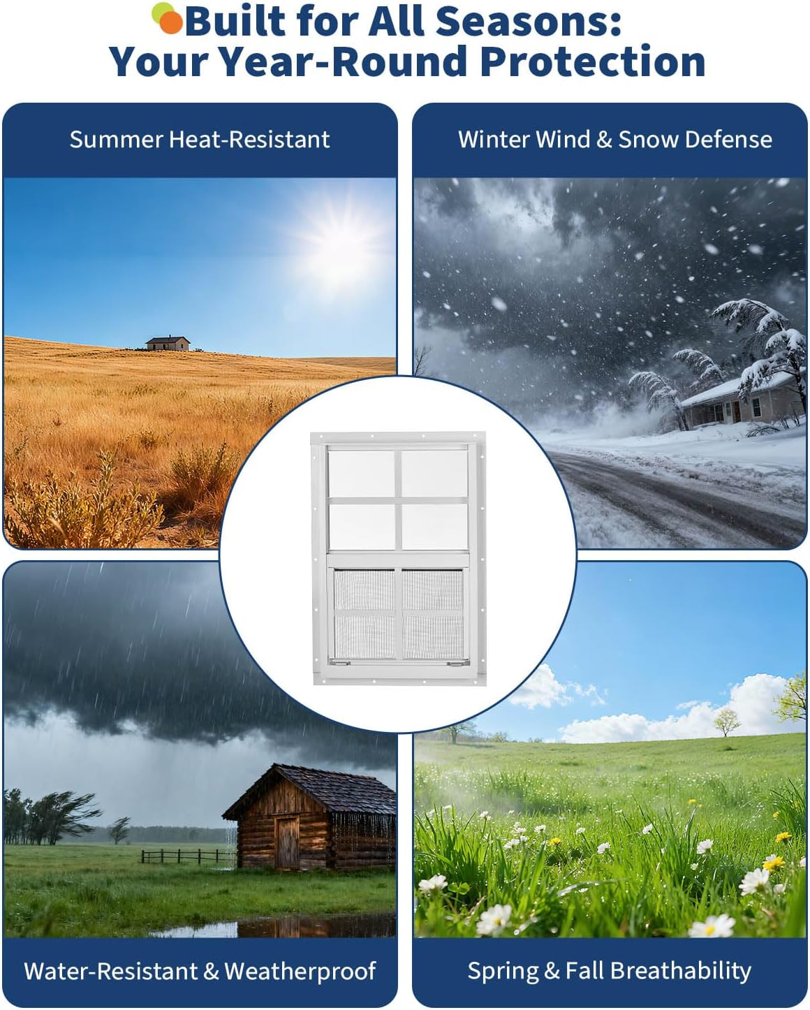 14x21 Inch Aluminum Shed Window 1 Pack, Flush Mount Sliding Window with Tempered Glass & Screen for Shed, Chicken Coop, Playhouse, Garage Ventilation